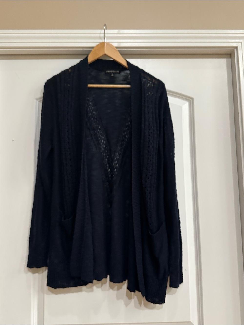 Open-Front Black Women's Cardigan Sweater
